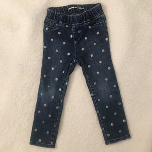 Gap Toddler Glitter Denim Jeggings w/ Fantastiflex